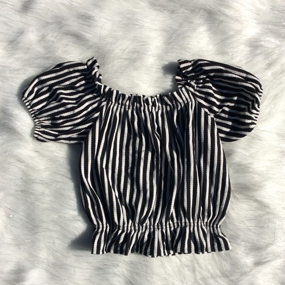 Black with white striped